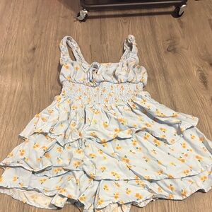 No Boundaries Light Blue Floral Romper